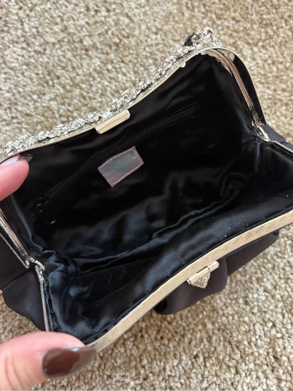 NWT Aqua Black Evening Bag
